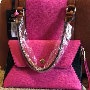 Women’s Dasein two tone medium satchel